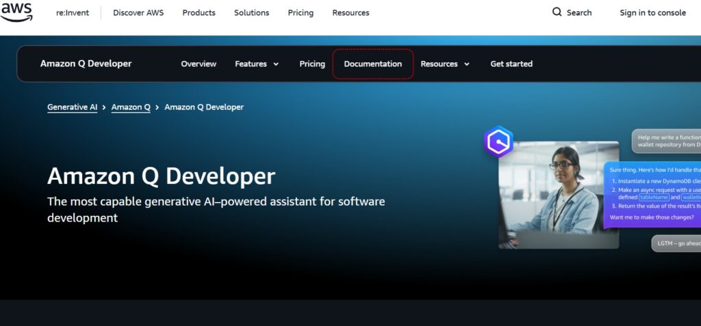 Amazon Q Developer — Best for AWS development