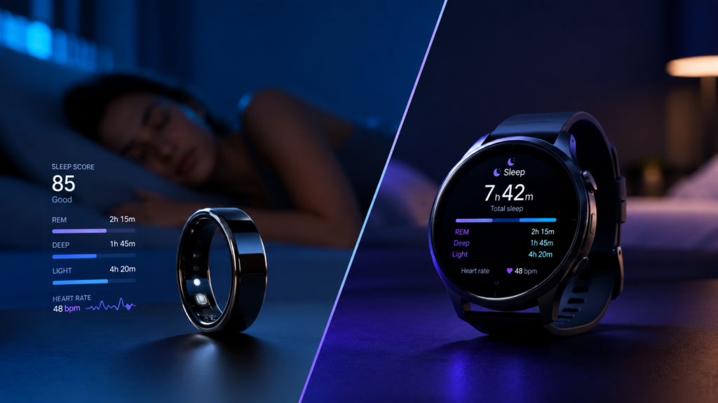 Smart ring vs smartwatch for sleep tracking comparison