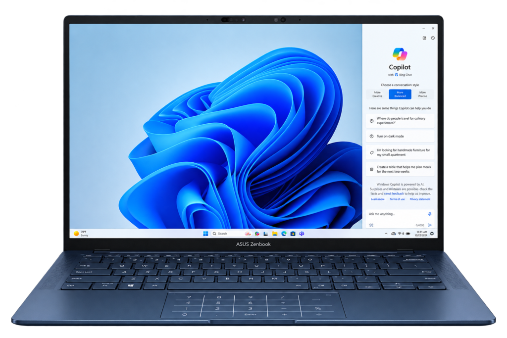 ASUS Zenbook with Microsoft Copilot for Best AI Laptops in India
