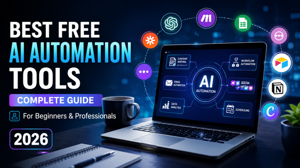 Best Free AI Automation Tools dashboard for productivity and workflow automation in 2026