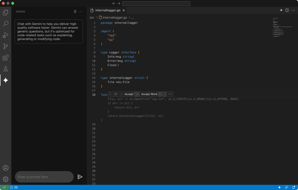Gemini Code Assist — A strong option within the Google ecosystem