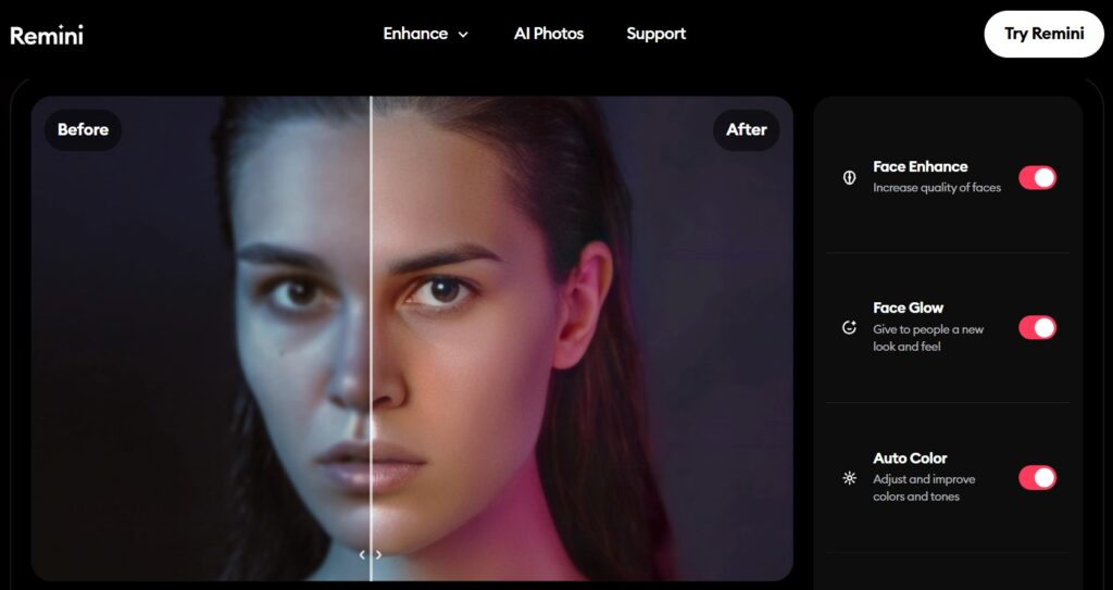 Remini — Best for Faces and Old Photos