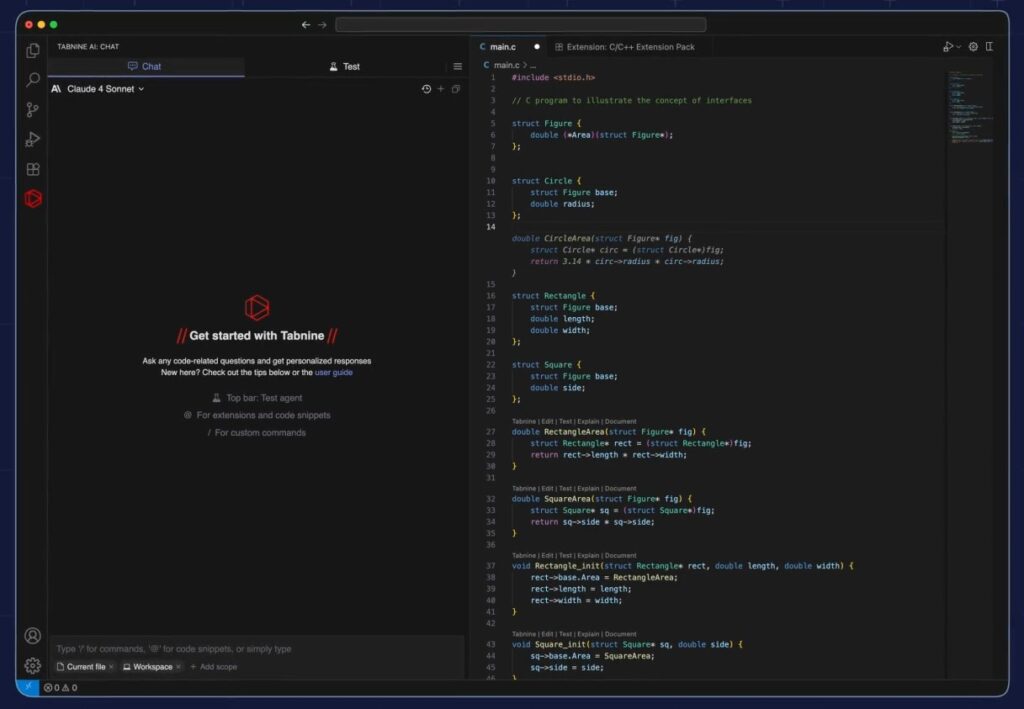 Tabnine — Best for enterprise-focused AI coding