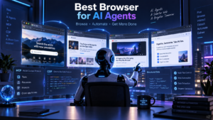 Best browser for AI agents in 2026 showing AI-powered browser automation