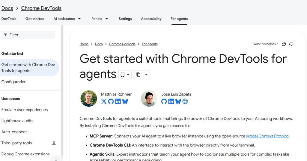 Chrome + Chrome DevTools for Agents — Best for Developers